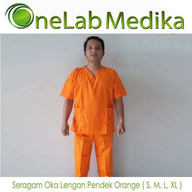 Seragam Oka Lengan Pendek Orange ( S M L XL )