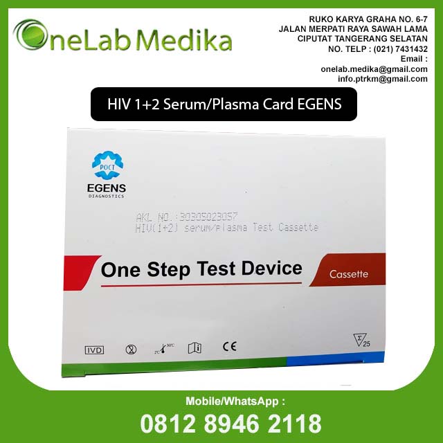Rapid Test HIV 1/2 Cassette 25 Test Egens