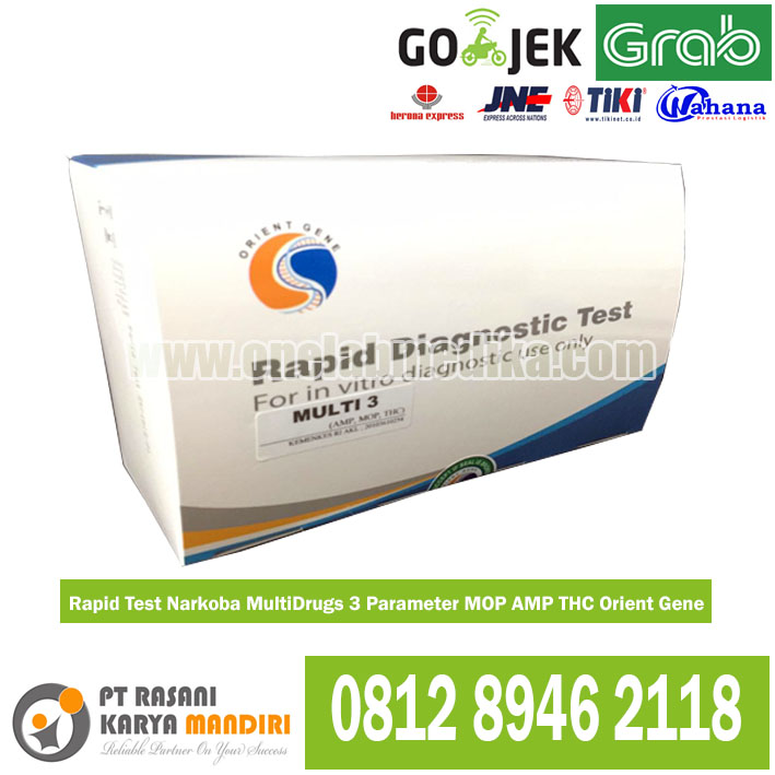 Rapid Test Narkoba MultiDrugs 3 Parameter Orient Gene mendeteksi AMP MOP THC dalam urine dengan hasil cepat dan akurat