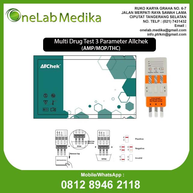 Multi Drug Test 3 Parameter AllChek (AMP/MOP/THC)