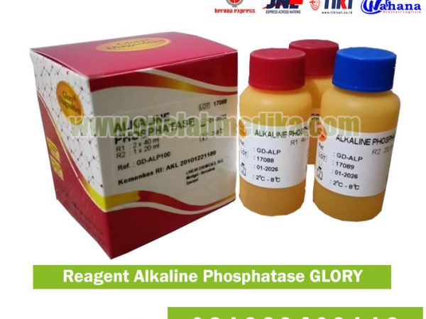 Gambar botol Reagent Alkaline Phosphatase merek GLORY untuk uji enzim laboratorium