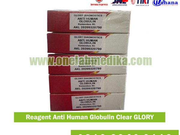 Reagent Anti Human Globulin Clear GLORY Diagnostic original untuk pemeriksaan ABO dan Rh golongan darah di laboratorium klinik dan rumah sakit