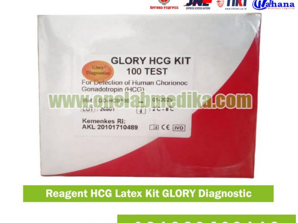 Reagent HCG Latex Kit GLORY Diagnostic original untuk pemeriksaan hormon kehamilan laboratorium akurat