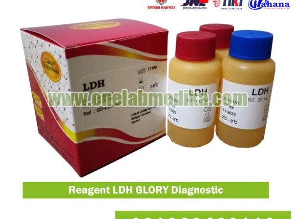 Reagen LDH Glory Diagnostic original untuk pemeriksaan enzim laktat dehidrogenase (LDH) di laboratorium