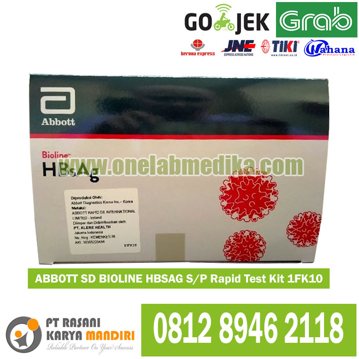 Rapid test HBsAg Abbott SD Bioline 30T 1FK10 alat tes deteksi diagnosa skrining cepat hepatitis B akurat cepat untuk klinik dan laboratorium