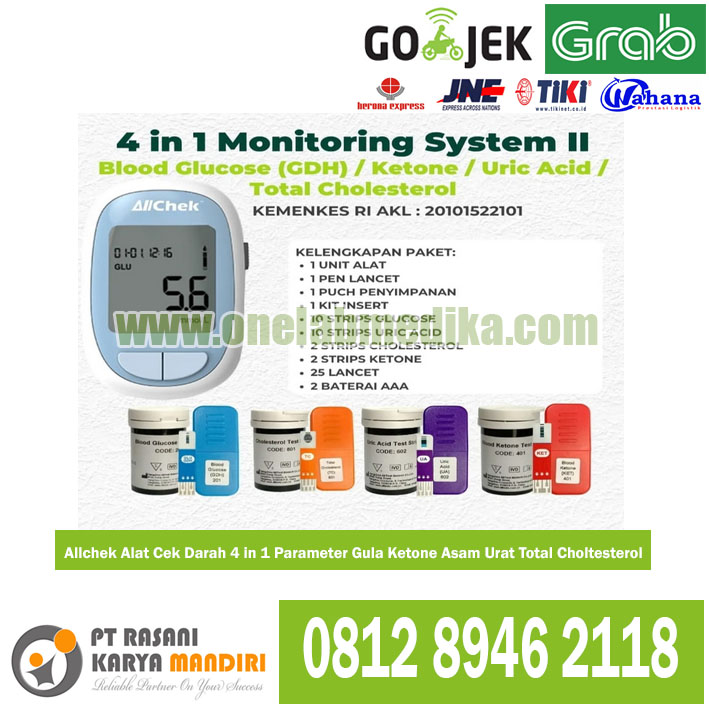 alat cek darah 4 in 1 Allchek untuk cek gula darah kolesterol asam urat dan ketone akurat