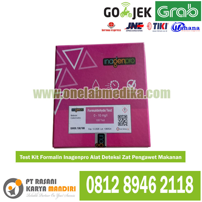 Test kit formalin InagenPro untuk deteksi formaldehida Zat pengawet berbahaya pada makanan secara cepat, akurat, dan praktis sebagai alat uji formalin keamanan pangan
