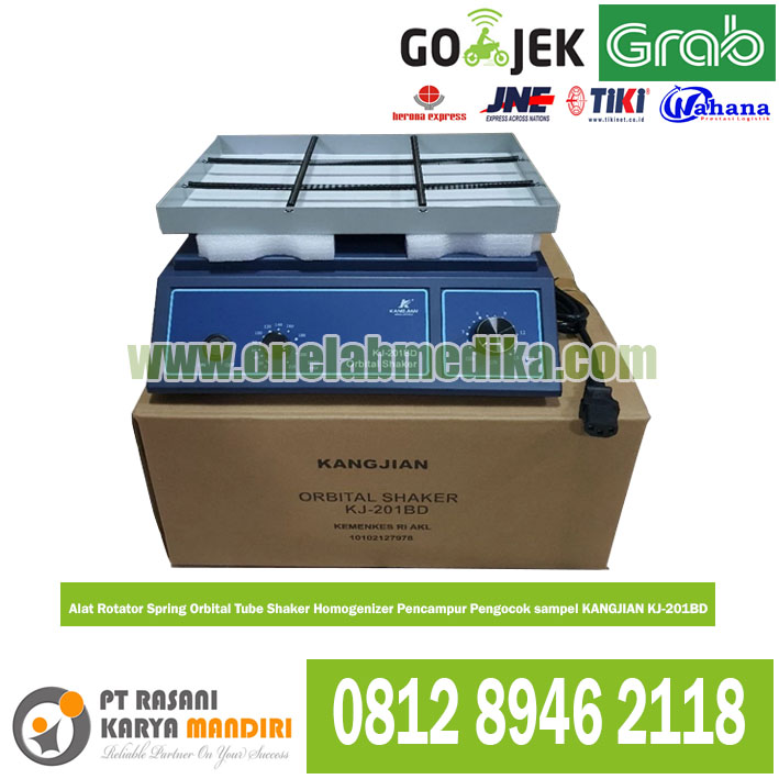 KANGJIAN KJ-201BD Spring Orbital Tube Shaker digital alat homogenizer dan pengocok sampel laboratorium untuk mixing reagen cairan dan tabung sampel medis