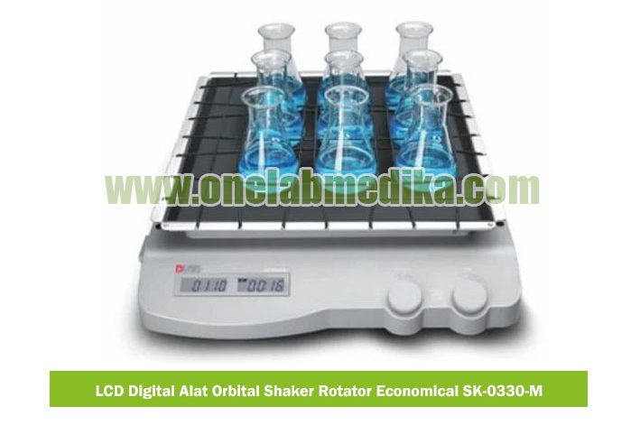 LCD Digital Orbital Shaker Rotator Economical SK-0330-M untuk mixing sampel laboratorium dengan putaran stabil dan presisi tinggi