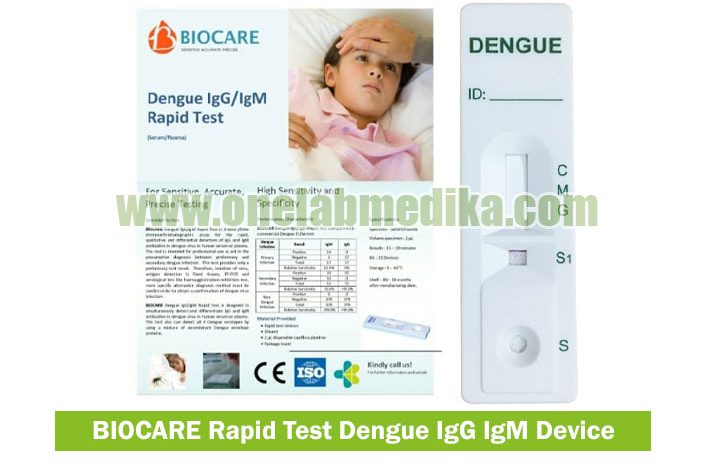 BIOCARE Rapid Test Dengue IgG IgM Device untuk screening dengue cepat