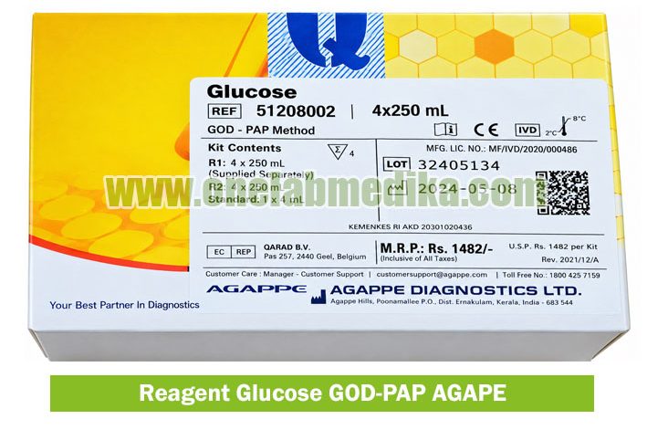ALT Text: Reagent Glucose GOD-PAP AGAPPE reagen pemeriksaan glukosa