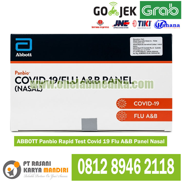 ABBOTT Panbio COVID-19 Flu A&B Panel Nasal untuk pemeriksaan antigen
