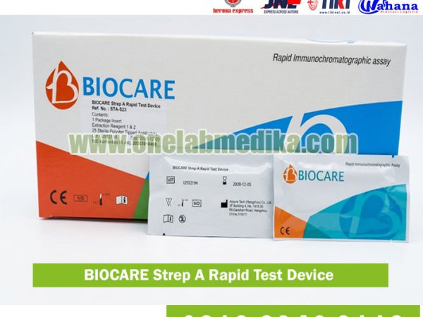 BIOCARE Strep A Rapid Test Device untuk pemeriksaan Strep A