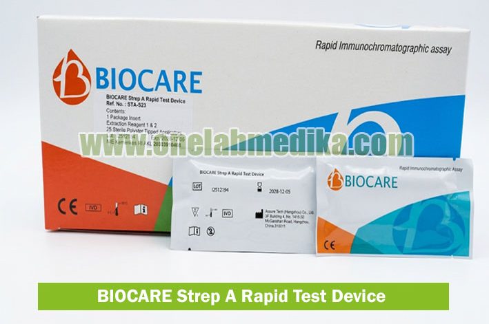 BIOCARE Strep A Rapid Test Device untuk pemeriksaan Strep A